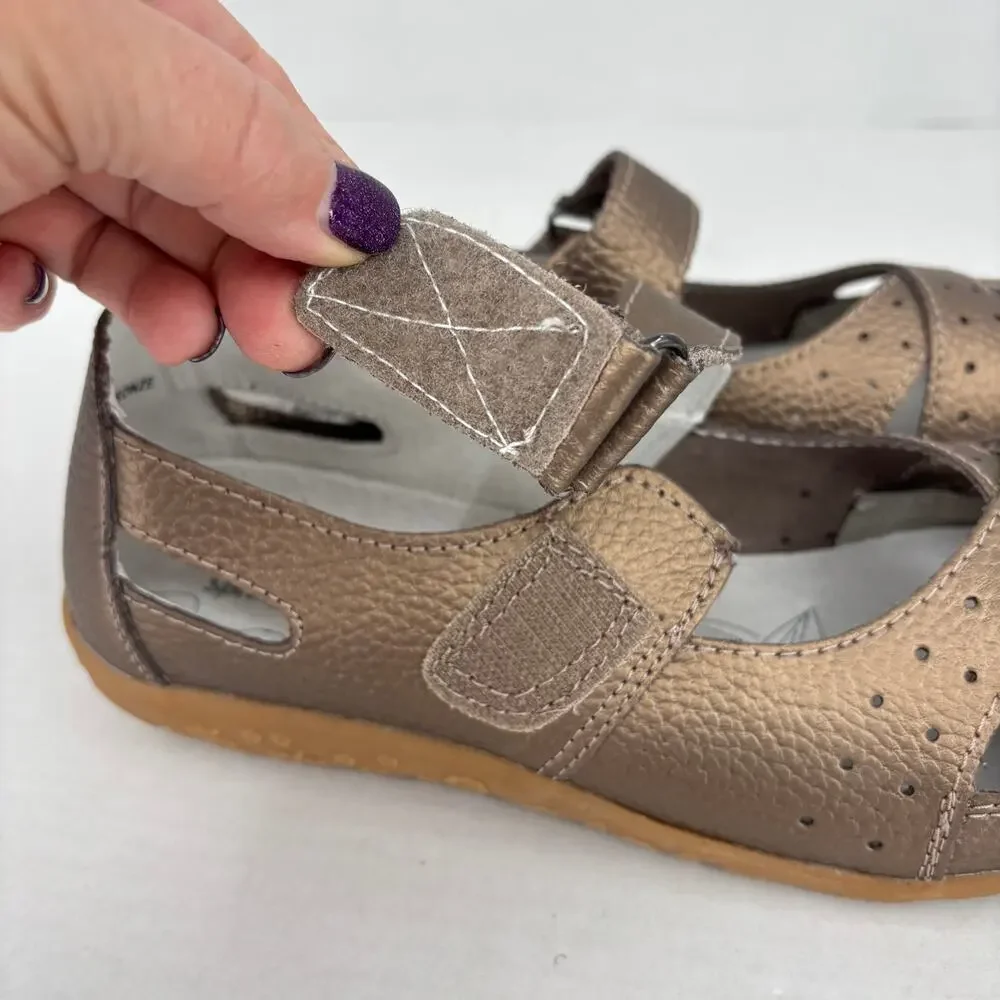 Spring Step Streetwise Mary Jane Flat Size EU 40 US 9 Bronze Leather‎ Adjustable
